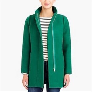 J. Crew Mercantile Cocoon City Coat in Green